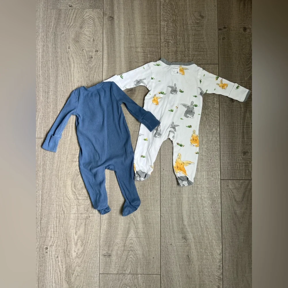 Burt's Bees and Gap Baby Footies Size 0-3 Months